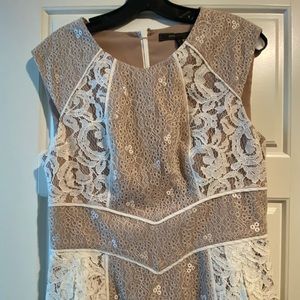 BCBG MaxAzria Peplum Lace Top